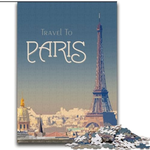 Puzzle für Teenager, 1000 Teile, Besuchen Sie Paris, Spielzeug, Lernspiele, Stressabbau, tolle Geschenke und Spielzeuge, 38x52cm Puzzle für Teenager, 1000 Teile, Besuchen Sie Paris, Spielzeug, Lernspiele, Stressabbau, tolle Geschenke und Spielzeuge, 38x52cm von LYXIANY