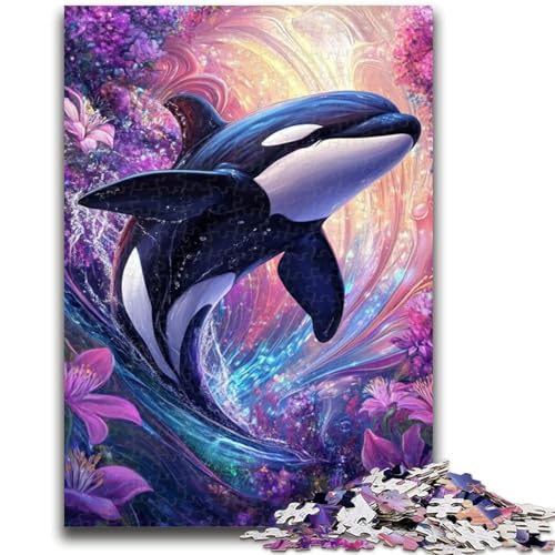 Puzzle für Teenager, 1000 Teile, Blauwal, geeignet für Kinder ab 14 Jahren, anspruchsvolles Spiel, tolles Geschenk zum Spielen, 38x26cm von LYXIANY