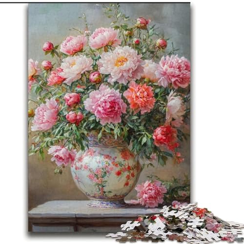 Puzzle für Teenager, 1000 Teile, Blumenkunst, künstlerische Wanddekoration und Geburtstagsgeschenkidee für Freunde, Home Office, 38x52cm von LYXIANY