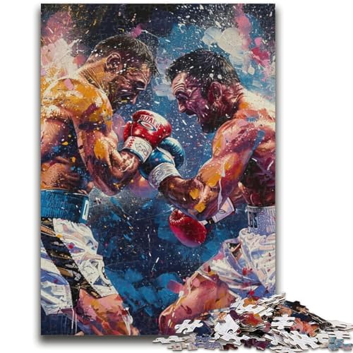 Puzzle für Teenager, 1000 Teile, Boxer, Herausforderung für die Gehirnintelligenz, süchtig machendes Spielzeug, Geburtstagsgeschenk, Geschenke, Wandkunst, 26x38cm von LYXIANY