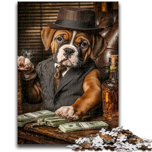 Puzzle für Teenager, 1000 Teile, Boxerhund beim Trinken, geeignet für Kinder ab 14 Jahren, anspruchsvolles Spiel, tolles Geschenk zum Spielen, 50x75cm Puzzle für Teenager, 1000 Teile, Boxerhund beim Trinken, geeignet für Kinder ab 14 Jahren, anspruchsvolles Spiel, tolles Geschenk zum Spielen, 50x75cm von LYXIANY