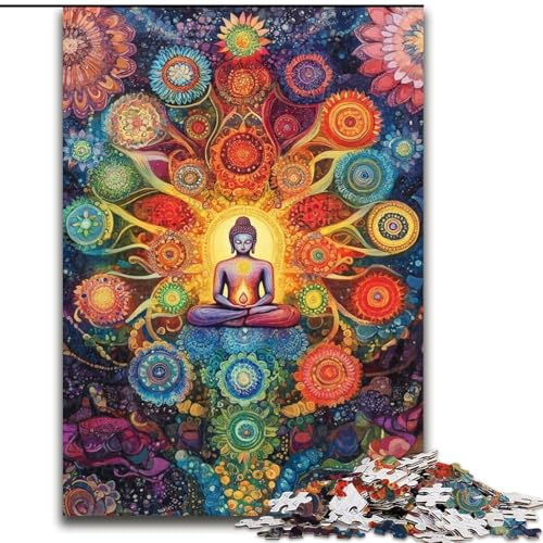 Puzzle für Teenager, 1000 Teile, Buddha, Spielzeug, Lernspiele, Stressabbau, tolle Geschenke und Spielzeuge, 26x38cm von LYXIANY
