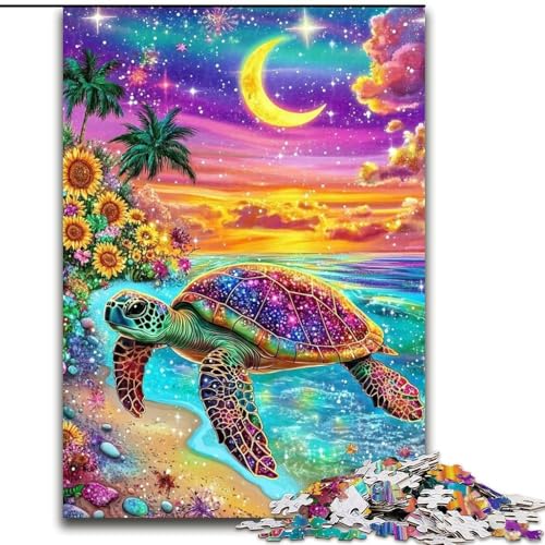 Puzzle für Teenager, 1000 Teile, Bunte Schildkröte, lehrreich, ganze Familie (Größe 26x38cm) von LYXIANY