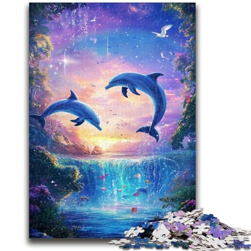 Puzzle für Teenager, 1000 Teile, Delfine springen, anspruchsvolles Spiel und Familienspiel, Lernspiel für Geburtstag, Weihnachten, 26x38cm Puzzle für Teenager, 1000 Teile, Delfine springen, anspruchsvolles Spiel und Familienspiel, Lernspiel für Geburtstag, Weihnachten, 26x38cm von LYXIANY