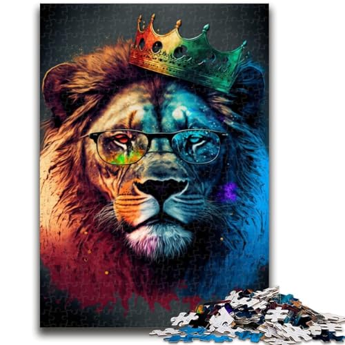 Puzzle für Teenager, 1000 Teile, Der Löwe mit der Krone, Geeignet für Kinder ab 14 Jahren, Herausforderndes Spiel, Tolles Geschenk zum Spielen, 38x26cm von LYXIANY