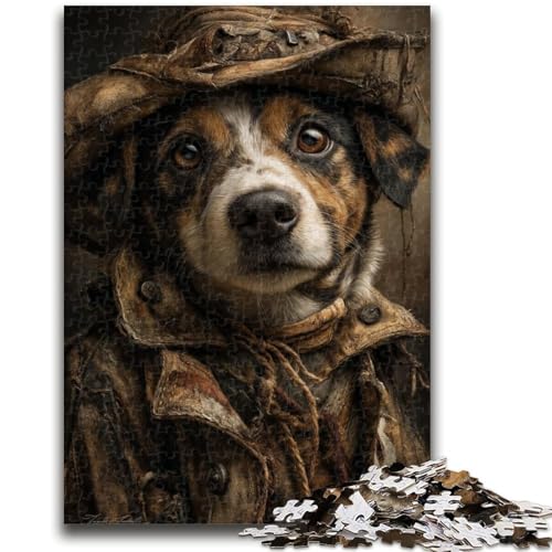 Puzzle für Teenager, 1000 Teile, Detektivhund, geeignet für Kinder ab 14 Jahren, anspruchsvolles Spiel, tolles Geschenk zum Spielen, 38x26cm von LYXIANY