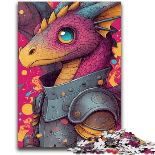 Puzzle für Teenager, 1000 Teile, Drachenreiter, geeignet für Kinder ab 14 Jahren, anspruchsvolles Spiel, tolles Geschenk zum Spielen, 38x26cm von LYXIANY