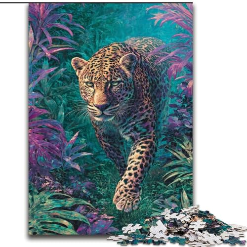Puzzle für Teenager, 1000 Teile, Dschungelleopard, Quizspiel, Wanddekoration, einzigartige Geburtstags (Größe 50x75cm) von LYXIANY
