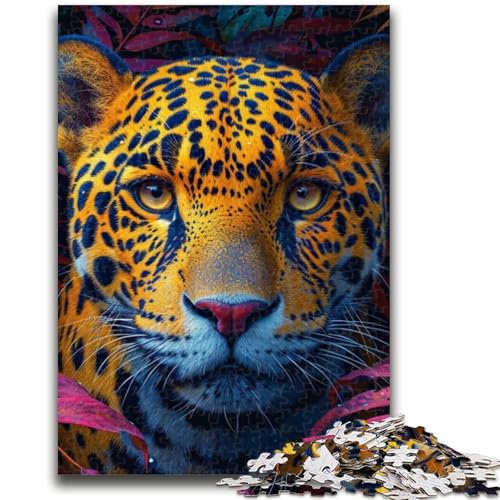 Puzzle für Teenager, 1000 Teile, Dschungelleopard, anspruchsvoll zu vervollständigen, Aber lustig und humorvoll, Geburtstagsgeschenk, Geschenke, Wandkunst, 38x26cm von LYXIANY