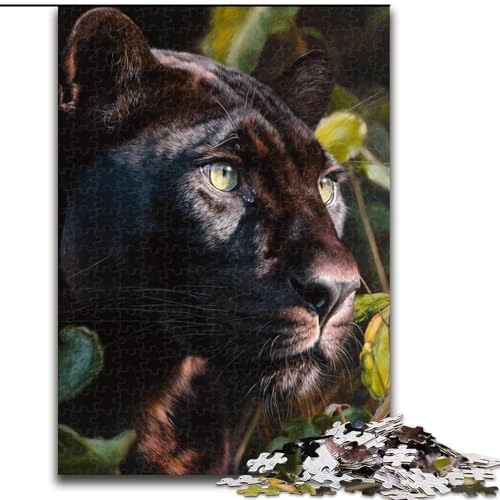 Puzzle für Teenager, 1000 Teile, Dschungelpanther, für Alter 14+, geeignet für Paare, Spaß bei Aktivitäten zu Hause, Geburtstagsgeschenk, Reisegeschenk (Größe 26x38cm) von LYXIANY