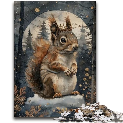 Puzzle für Teenager, 1000 Teile, Eichhörnchen, anspruchsvolles Spiel und Familienspiel, Lernspiel für Geburtstag, Weihnachten, 50x75cm von LYXIANY