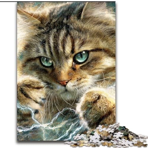 Puzzle für Teenager, 1000 Teile, Fantasiekatze, Spielzeug, Lernspiele, Stressabbau, tolle Geschenke und Spielzeuge (Größe 50x75cm) von LYXIANY