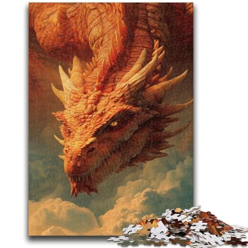 Puzzle für Teenager, 1000 Teile, Fantasy-Drache, geeignet für Kinder ab 14 Jahren, anspruchsvolles Spiel, tolles Geschenk zum Spielen, 38x26cm von LYXIANY