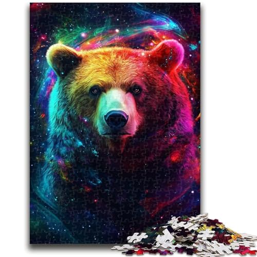 Puzzle für Teenager, 1000 Teile, Galaxie-Braunbär, geeignet für Kinder ab 14 Jahren, anspruchsvolles Spiel, tolles Geschenk zum Spielen, 50x75cm von LYXIANY