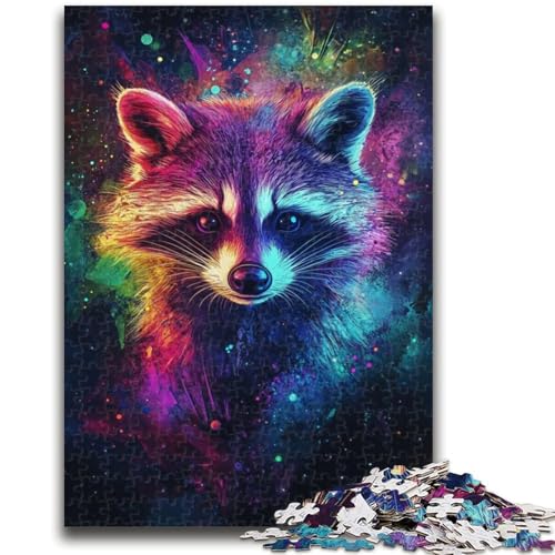 Puzzle für Teenager, 1000 Teile, Galaxy Raccoon, geeignet für Kinder ab 14 Jahren, anspruchsvolles Spiel, tolles Geschenk zum Spielen, 50x75cm von LYXIANY