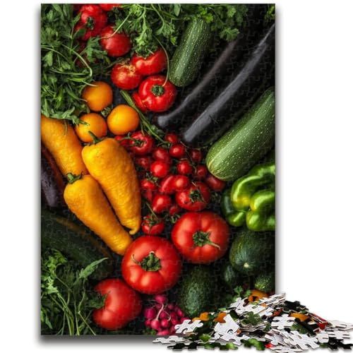 Puzzle für Teenager, 1000 Teile, Gemüsesammlung, geeignet für Kinder ab 14 Jahren, anspruchsvolles Spiel, tolles Geschenk zum Spielen, 38x26cm von LYXIANY