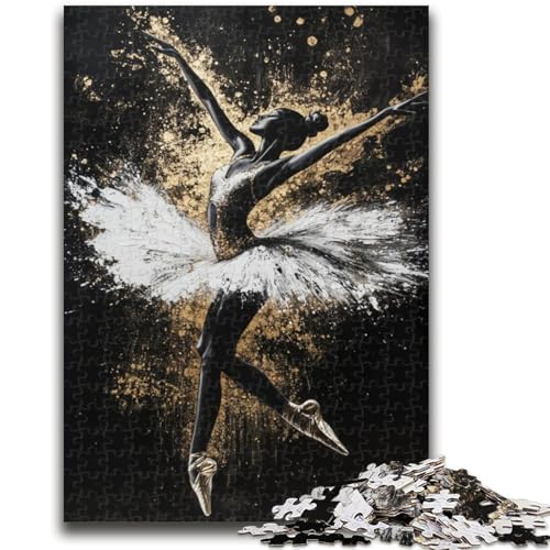 Puzzle für Teenager, 1000 Teile, Goldene Ballerina, geeignet für Kinder ab 14 Jahren, anspruchsvolles Spiel, tolles Geschenk zum Spielen, 38x26cm von LYXIANY