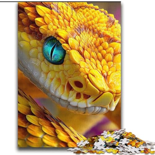 Puzzle für Teenager, 1000 Teile, Goldene Schlange, Lernpuzzle, ganze Familie, 38x52cm von LYXIANY