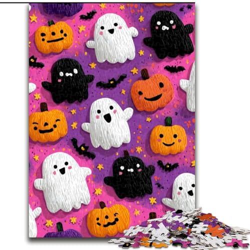 Puzzle für Teenager, 1000 Teile, Halloween-Thema, Lernspiele, Heimdekoration, ganze Familie, 50x75cm von LYXIANY