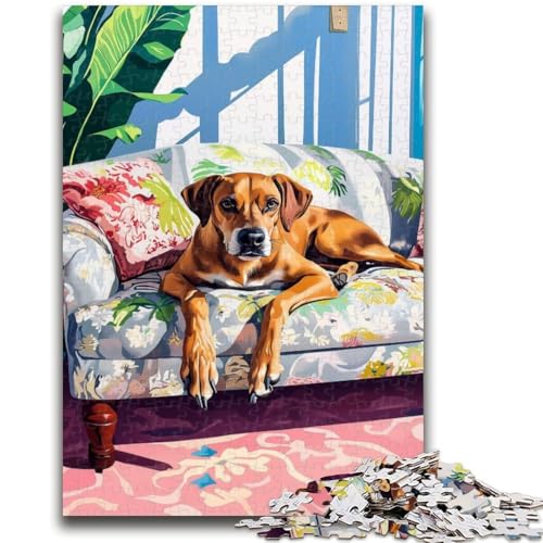 Puzzle für Teenager, 1000 Teile, Hund auf dem Sofa, anspruchsvolles Spiel und Familienspiel, Lernspiel für Geburtstag, Weihnachten, 26x38cm Puzzle für Teenager, 1000 Teile, Hund auf dem Sofa, anspruchsvolles Spiel und Familienspiel, Lernspiel für Geburtstag, Weihnachten, 26x38cm von LYXIANY