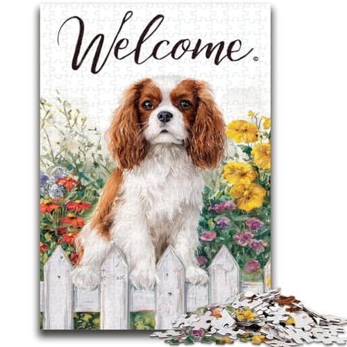 Puzzle für Teenager, 1000 Teile, Hund im Garten, geeignet für Kinder ab 14 Jahren, anspruchsvolles Spiel, tolles Geschenk zum Spielen, 38x26cm von LYXIANY