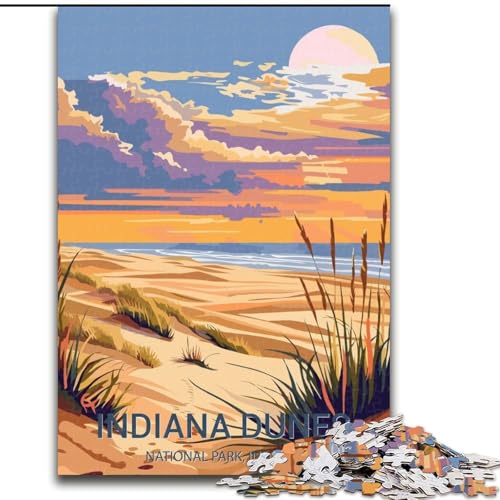 Puzzle für Teenager, 1000 Teile, Indiana Dunes National Park, Stressabbau, schwierige Herausforderung, einzigartige Heimdekoration und Geschenke, 38x26cm von LYXIANY
