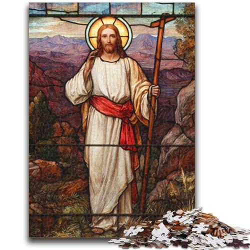 Puzzle für Teenager, 1000 Teile, Jesus-Kunst, geeignet für Kinder ab 14 Jahren, anspruchsvolles Spiel, tolles Geschenk zum Spielen, 50x75cm Puzzle für Teenager, 1000 Teile, Jesus-Kunst, geeignet für Kinder ab 14 Jahren, anspruchsvolles Spiel, tolles Geschenk zum Spielen, 50x75cm von LYXIANY
