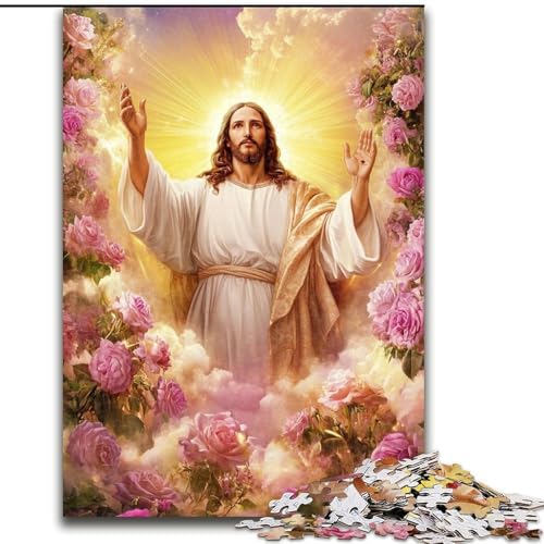 Puzzle für Teenager, 1000 Teile, Jesus im Garten, Spielzeug, Lernspiele, Stressabbau, tolle Geschenke und Spielzeuge, 26x38cm von LYXIANY