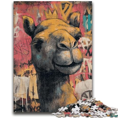 Puzzle für Teenager, 1000 Teile, Kamelkunst, geeignet für Kinder ab 14 Jahren, anspruchsvolles Spiel, tolles Geschenk zum Spielen, 38x26cm von LYXIANY
