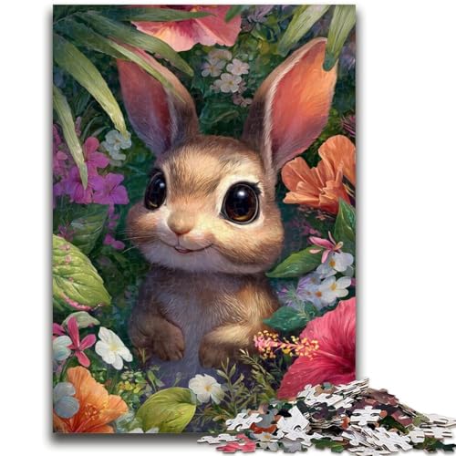 Puzzle für Teenager, 1000 Teile, Kaninchen, geeignet für Kinder ab 14 Jahren, anspruchsvolles Spiel, tolles Geschenk zum Spielen, 38x26cm von LYXIANY