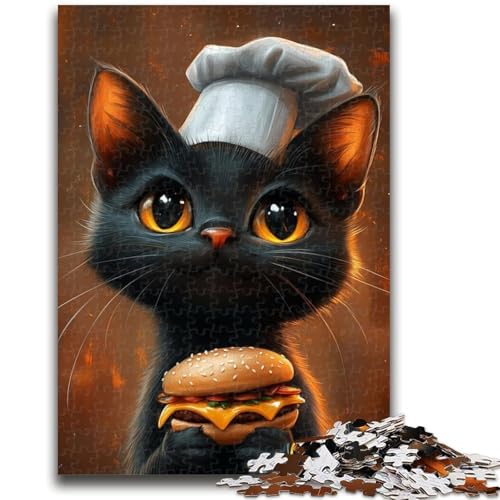 Puzzle für Teenager, 1000 Teile, Katze isst Hamburger, anspruchsvoll zu vervollständigen, Aber lustiges und humorvolles Lernspiel zum Geburtstag, 26x38cm Puzzle für Teenager, 1000 Teile, Katze isst Hamburger, anspruchsvoll zu vervollständigen, Aber lustiges und humorvolles Lernspiel zum Geburtstag, 26x38cm von LYXIANY
