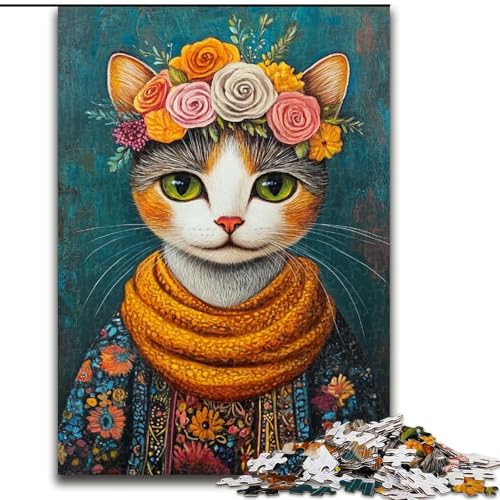 Puzzle für Teenager, 1000 Teile, Katzenblumen, Lernspiele, Heimdekoration, Lernspiel für Geburtstag, Weihnachten, 50x75cm Puzzle für Teenager, 1000 Teile, Katzenblumen, Lernspiele, Heimdekoration, Lernspiel für Geburtstag, Weihnachten, 50x75cm von LYXIANY