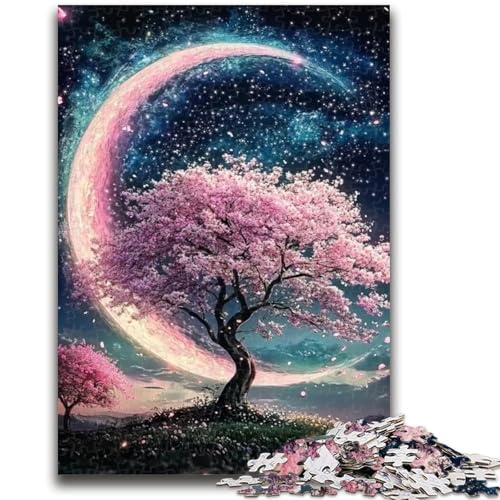 Puzzle für Teenager, 1000 Teile, Kirschblütenbaum, geeignet für Kinder ab 14 Jahren, anspruchsvolles Spiel, tolles Geschenk zum Spielen, 50x75cm von LYXIANY