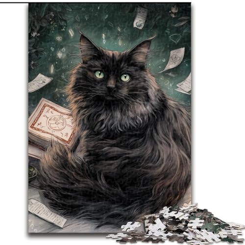 Puzzle für Teenager, 1000 Teile, Kunstkatze, Spielzeug, Lernspiele, Stressabbau, tolle Geschenke und Spielzeuge, 26x38cm von LYXIANY