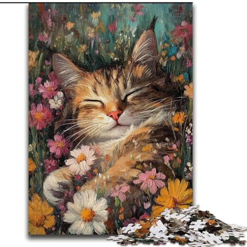 Puzzle für Teenager, 1000 Teile, Kunstkatze, Spielzeug, Lernspiele, Stressabbau, tolle Geschenke und Spielzeuge, 26x38cm von LYXIANY