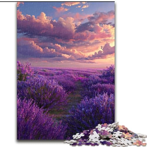 Puzzle für Teenager, 1000 Teile, Lavendelgarten, Spielzeug, Lernspiele, Stressabbau, tolle Geschenke und Spielzeuge, 26x38cm von LYXIANY