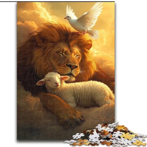 Puzzle für Teenager, 1000 Teile, Löwenkunst, Lernspiele, Heimdekoration, Lernspiel für Geburtstag, Weihnachten, 38x26cm von LYXIANY