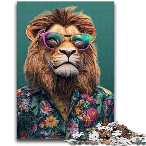 Puzzle für Teenager, 1000 Teile, Löwenkunst, geeignet für Kinder ab 14 Jahren, anspruchsvolles Spiel, tolles Geschenk zum Spielen, 50x75cm von LYXIANY