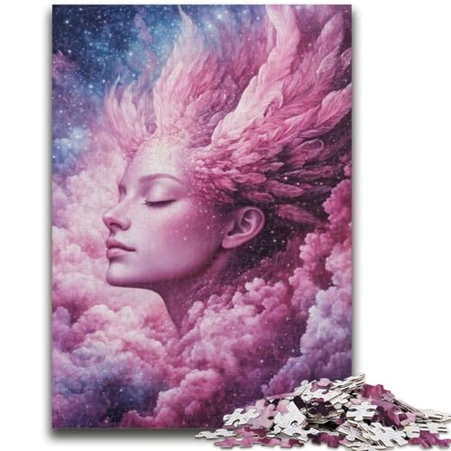 Puzzle für Teenager, 1000 Teile, Mädchen und Federn, geeignet für Kinder ab 14 Jahren, anspruchsvolles Spiel, tolles Geschenk zum Spielen, 50x75cm Puzzle für Teenager, 1000 Teile, Mädchen und Federn, geeignet für Kinder ab 14 Jahren, anspruchsvolles Spiel, tolles Geschenk zum Spielen, 50x75cm von LYXIANY