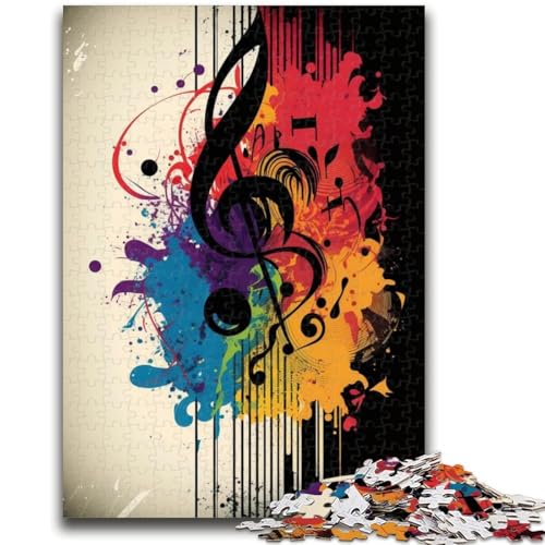Puzzle für Teenager, 1000 Teile, Musiknoten-Denkspiel, Wanddekoration, einzigartige Geburtstags, 50x75cm von LYXIANY