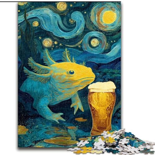 Puzzle für Teenager, 1000 Teile, Nachthimmel-Salamander, Quizspiel, Wanddekoration, einzigartige Geburtstags (Größe 50x75cm) von LYXIANY