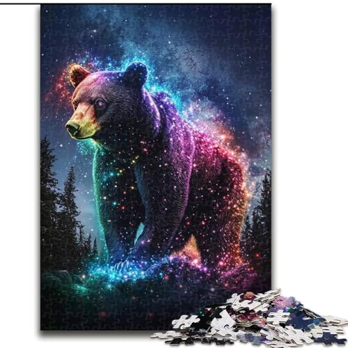 Puzzle für Teenager, 1000 Teile, Neonbrauner Bär, für Alter 14+, geeignet für Paare, Spaß bei Aktivitäten zu Hause, Geburtstagsgeschenk, Reisegeschenk (Größe 26x38cm) von LYXIANY