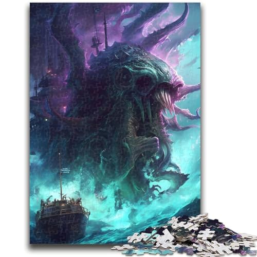 Puzzle für Teenager, 1000 Teile, Oktopus-Monster, hilft dem Gehirn, süchtig machendes Spielzeug zu trainieren, um Geduld zu fördern, geeignet für Paare, 50x75cm von LYXIANY