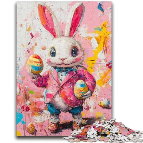Puzzle für Teenager, 1000 Teile, Osterhase, Familienspiel, Stressabbau, schwierige Herausforderung, Wichtelgeschenke, 50x75cm Puzzle für Teenager, 1000 Teile, Osterhase, Familienspiel, Stressabbau, schwierige Herausforderung, Wichtelgeschenke, 50x75cm von LYXIANY
