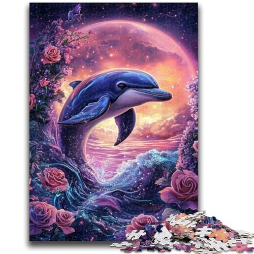 Puzzle für Teenager, 1000 Teile, Ozeandelfin, anspruchsvolles Spiel und Familienspiel, Lernspiel für Geburtstag, Weihnachten, 26x38cm von LYXIANY