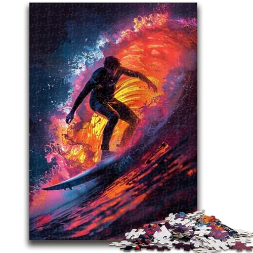 Puzzle für Teenager, 1000 Teile, Ozeansurfen, geeignet für Kinder ab 14 Jahren, anspruchsvolles Spiel, tolles Geschenk zum Spielen, 38x26cm von LYXIANY