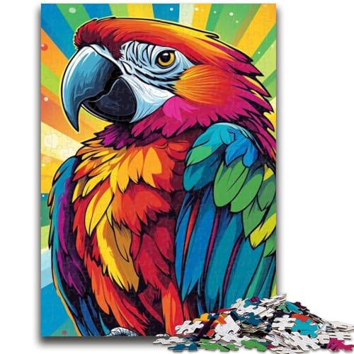 Puzzle für Teenager, 1000 Teile, Papagei, anspruchsvolles Spiel und Familienspiel, Wanddekoration, einzigartige Geburtstags, 50x75cm von LYXIANY