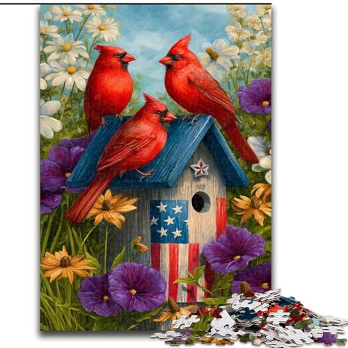 Puzzle für Teenager, 1000 Teile, Papageien und Hänflinge, Familienunterhaltungsspielzeug, ganze Familie, 38x26cm Puzzle für Teenager, 1000 Teile, Papageien und Hänflinge, Familienunterhaltungsspielzeug, ganze Familie, 38x26cm von LYXIANY