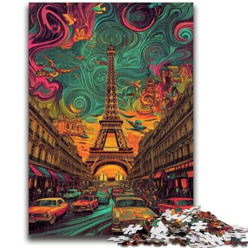 Puzzle für Teenager, 1000 Teile, Psychedelischer Eiffelturm, für Lernspiele, Herausforderungsspielzeug, ganze Familie, 26x38cm Puzzle für Teenager, 1000 Teile, Psychedelischer Eiffelturm, für Lernspiele, Herausforderungsspielzeug, ganze Familie, 26x38cm von LYXIANY