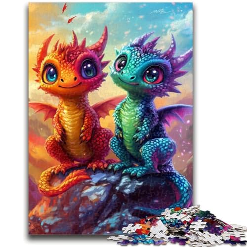 Puzzle für Teenager, 1000 Teile, Regenbogendrachenbaby, anspruchsvolles Spiel und Familienspiel, Lernspiel für Geburtstag, Weihnachten, 50x75cm von LYXIANY